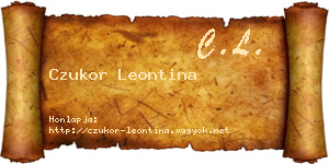 Czukor Leontina névjegykártya